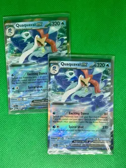 (2x) Pokemon TCG Paldea Evolved Quaquaval EX Double Rare Holo Card 052/193 - Image 1