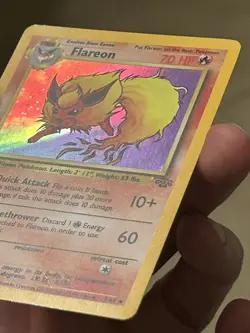 PokÃ©mon TCG Flareon Jungle 3/64 Holo Unlimited Rare Card Vintage Near Mint - Image 4