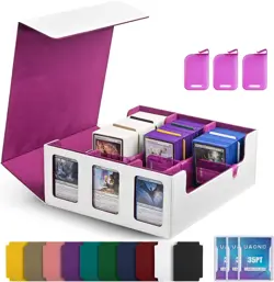 Card Storage Box for Trading Cards, 1800+ Commander Deck Box for MTG with Displa - Image 12