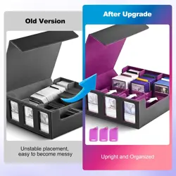 Card Storage Box for Trading Cards, 1800+ Commander Deck Box for MTG with Displa - Image 6