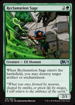 Reclamation Sage - Light Play MTG Magic 2019 Core Set - Image 1