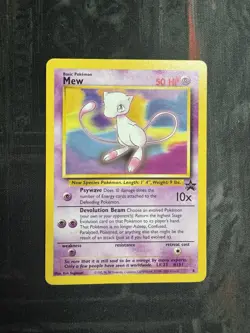 2000 WOTC Black Star Promo Pokemon League Card Mew 8 - Image 1