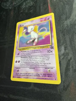 2000 WOTC Black Star Promo Pokemon League Card Mew 8 - Image 3