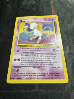 2000 WOTC Black Star Promo Pokemon League Card Mew 8 - Image 5