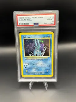 PokÃ©mon TCG Suicune Holo Rare Card PSA 8 Neo Revelation 14/64 - Image 1