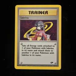 Pokemon Card Sabrina Trainer 20/132 Holo 2000 Gym Challenge Unlimited Edition - Image 1