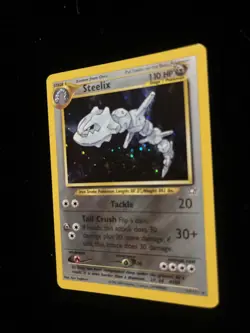 PokÃ©mon TCG Steelix 15/111 Neo Genesis Swirl Halo Rare Card - Image 2