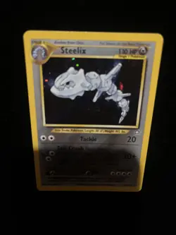 PokÃ©mon TCG Steelix 15/111 Neo Genesis Swirl Halo Rare Card - Image 4