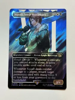 Squall, SeeD Mercenary (Borderless) (Surge Foil) Final Fantasy MTG - Image 1