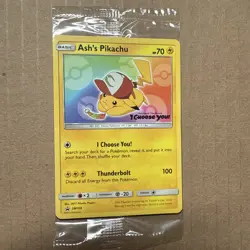 POKEMON PROMO CARD - SUN AND MOON - SM108 ASH'S PIKACHU (SEALED) MINT - Image 1