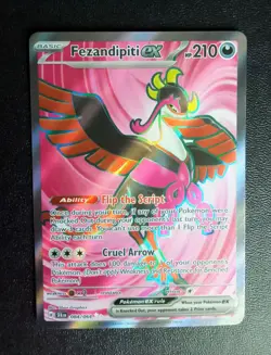 PokÃ©mon TCG Fezandipiti EX Full Art Ultra Rare Holo Card 084/064 Shr. Fable NM - Image 1