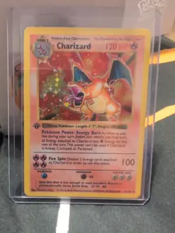 1999 Pokemon Charizard Base Set Shadowless 1st Edition Holo Rare 4/102 WOTC - Image 1
