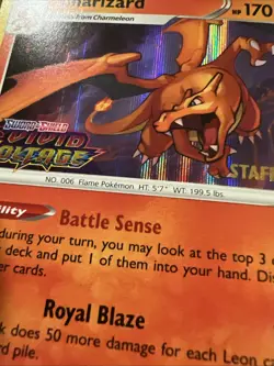 Charizard SWSH066 Staff Vivid Voltage Prerelease Black Star Promo Pokemon TCG - Image 14