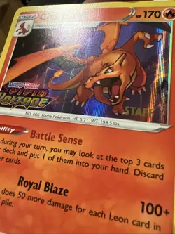 Charizard SWSH066 Staff Vivid Voltage Prerelease Black Star Promo Pokemon TCG - Image 15