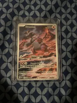 PokÃ©mon TCG Sv04: Paradox Rift Groudon Holo Illustration Card 199/182 - Image 1