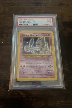 Pokemon PSA 9 Shining Mewtwo #109 Unlimited Neo Destiny 2002 English - Image 1