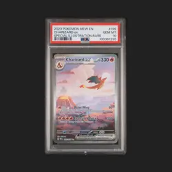 PokÃ©mon TCG Charizard EX 183/165 Scarlet & Violet 151 Card PSA 10 - Image 1