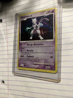PokÃ©mon TCG Mewtwo LV. 51 Majestic Dawn Holo Rare Card 9/100 MP Condition - Image 1