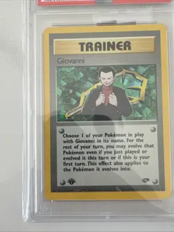 Pokemon 2000 1st Edition Gym Challenge Giovanni Trainer Holo PSA 9 - Image 2