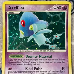Azelf 4/123 Holo Rare Diamond & Pearl Mysterious Treasures Card NM/LP - Image 2