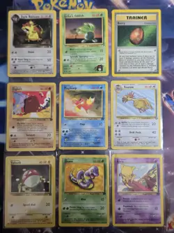 ?? Pokemon Vintage WOTC Card Lot - 9 Cards - Base/Jungle/Fossil/Gym - 1999-2003 - Image 1