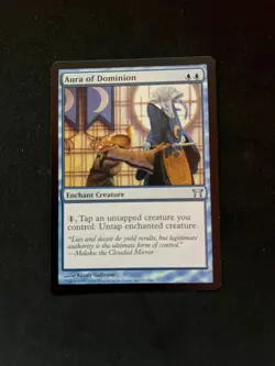 WOTC MtG Champions of Kamigawa Aura of Dominion (U) NM - Image 1