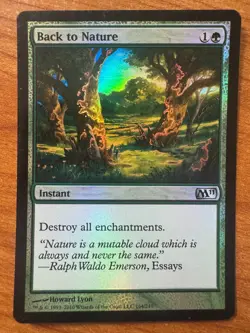 Magic MTG Back to Nature FOIL M11 (2011 Core Set) NM! - Image 1