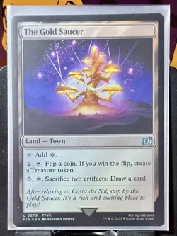The Gold Saucer - FOIL - MTG - Final Fantasy - FIN - 0279 - LAND ~ NM - Image 2