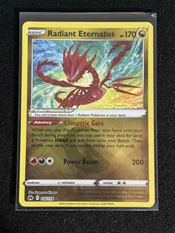 Radiant Eternatus 105/159 Crown Zenith Ultra Rare Holo Pokemon TCG Card NM - Image 1