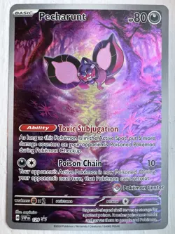 Pecharunt 129 Pokemon Shrouded Fable ETB Promo Card (Pokemon Center Stamped) - Image 1