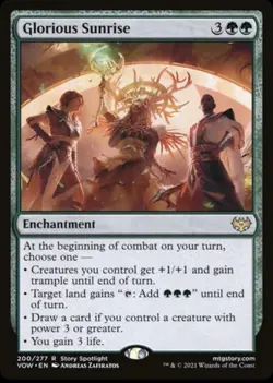 MTG Glorious Sunrise Rare 200 NM - Innistrad: Crimson Vow - Image 1