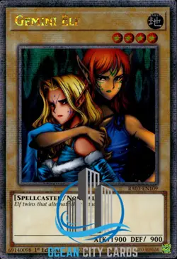 Yugioh Gemini Elf Quarter Century Secret Rare 1st Ed RA03-EN109 - Image 1