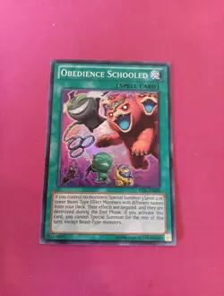 OBEDIENCE SCHOOLED SUPER RARE LVAL-EN088  YUGIOH - Image 1
