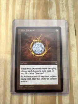 Vintage 1998 MTG Stronghold Mox Diamond Card Near Mint - Image 2
