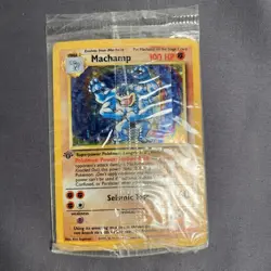 FACTORY SEALED 1st Edition halo Machamp 8/102 Base Set PokÃ©mon card - Image 1