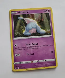 Pokemon Hatenna SWSH040 Holo SWSH Sword Shield Black Star Promo Card 2020 TCG EN - Image 1