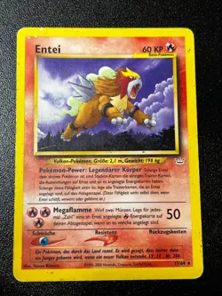German Entei Neo Revelation 17/64 Regular Unlimited Rare Pokemon TCG - Image 1