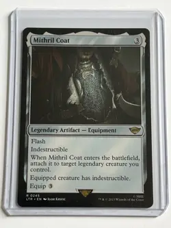 Mithril Coat 245  MTG LOTR Tales of Middle Earth 2023  MT - 9.0 +  Non Foil Rare - Image 1