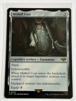 Mithril Coat 245  MTG LOTR Tales of Middle Earth 2023  MT - 9.0 +  Non Foil Rare - Image 2