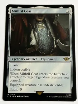 Mithril Coat 245  MTG LOTR Tales of Middle Earth 2023  MT - 9.0 +  Non Foil Rare - Image 4