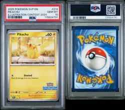 2025 POKEMON SVP EN-SV BLACK STAR PROMO ILLUSTRATION CONTEST 2024 PIKACHU PSA 10 - Image 3