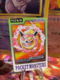 Pokemon Card Card Pocket Monsters Carddass 1997 Japanese Flareon Flamara NM - Image 1