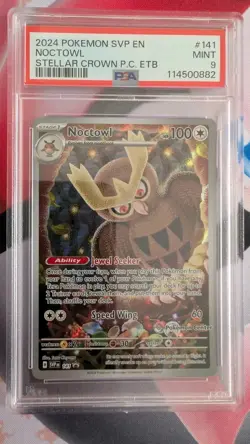 Noctowl -  Promo 141 (Pokemon Center Exclusive)  Sv Scarlet & Violet PSA Mint 9 - Image 1