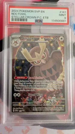 Noctowl -  Promo 141 (Pokemon Center Exclusive)  Sv Scarlet & Violet PSA Mint 9 - Image 3