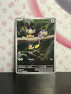 Pokemon TCG Aipom 211/182 Sv04: Paradox Rift Full Art Card Nintendo 2023 NM - Image 1