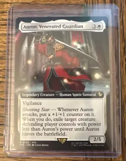 MTG - Final Fantasy: Auron, Venerated Guardian R 0130 Extended Art Regular NM - Image 1