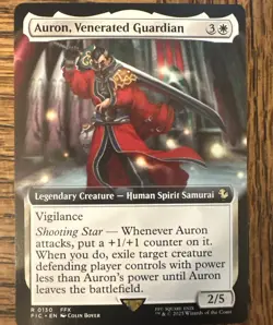 MTG - Final Fantasy: Auron, Venerated Guardian R 0130 Extended Art Regular NM - Image 3