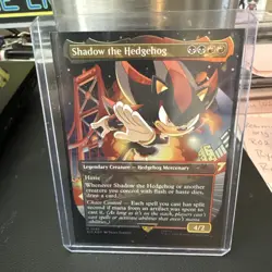 MTG Shadow the Hedgehog (Rainbow Foil) Secret Lair Drop w/Sleeve and Toploader - Image 2