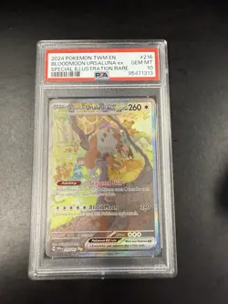 2024 POKEMON TWM EN-TWILIGHT MASQUERADE #216 BLOODMOON URSALUNA EX PSA 10 - Image 1