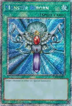 Yugioh! Monster Reborn - RA03-EN052 - Platinum Secret Rare - 1st Edition Near Mi - Image 1